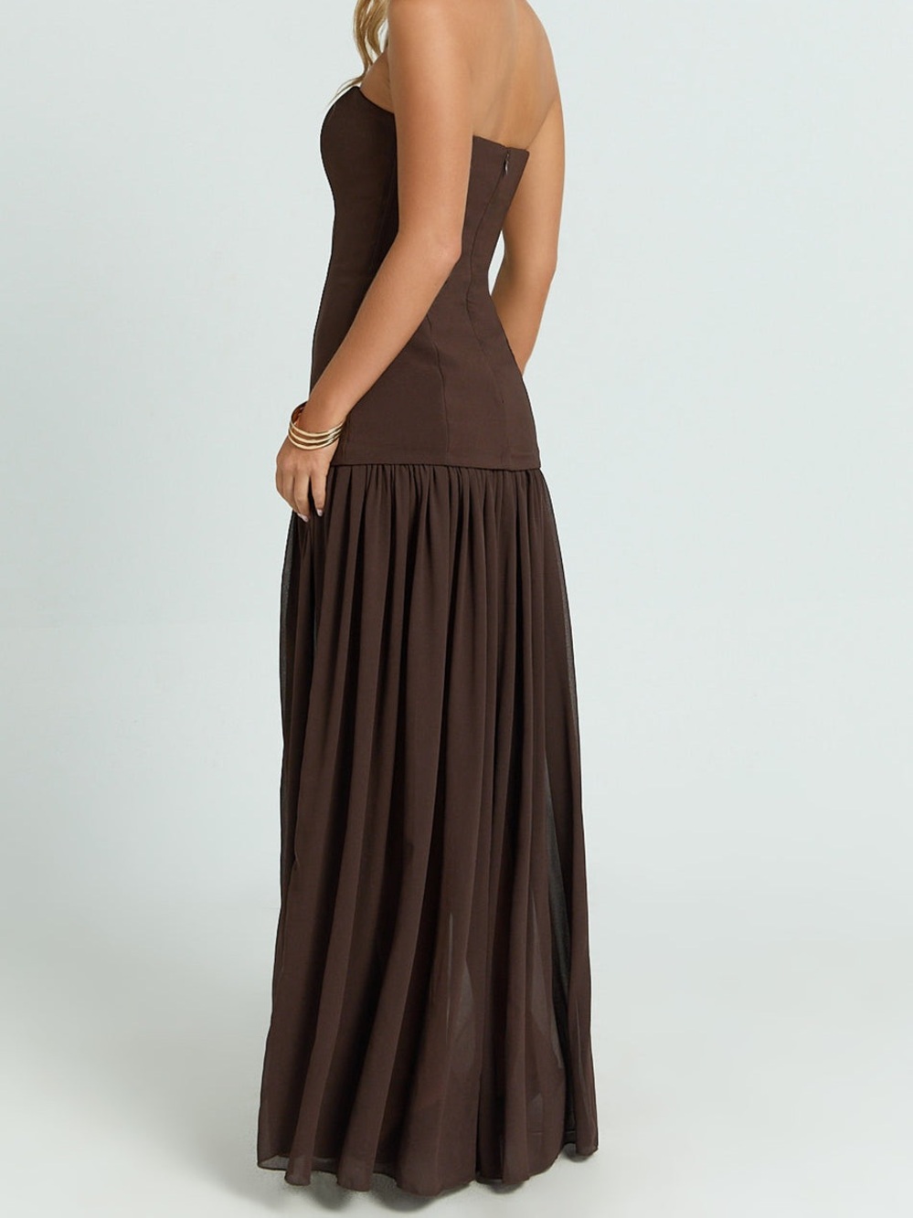 NWT REVOLVE Australia SHOWPO Joycelyn fit flare corset dress sheer skirt US 10 - Picture 5 of 9